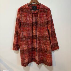 Christian Siriano Open Front Knit Jacket Women’s Small Multicolor Pockets